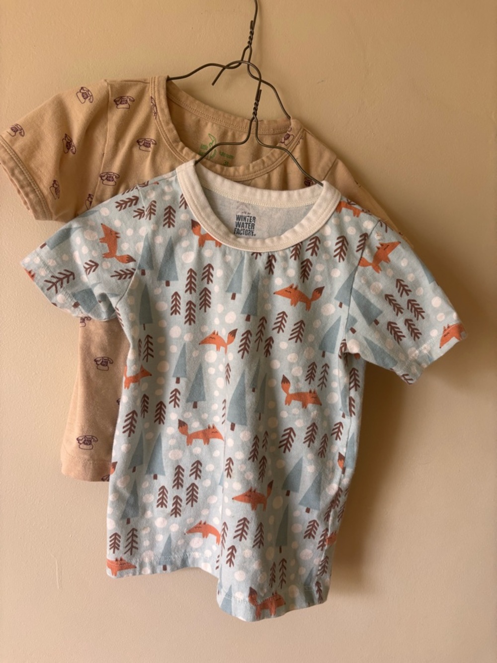Pair of t-shirts size 3T Winter Water Factory and Kate Quinn